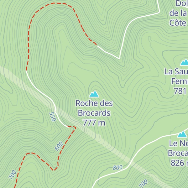 Map of Roche des Brocards