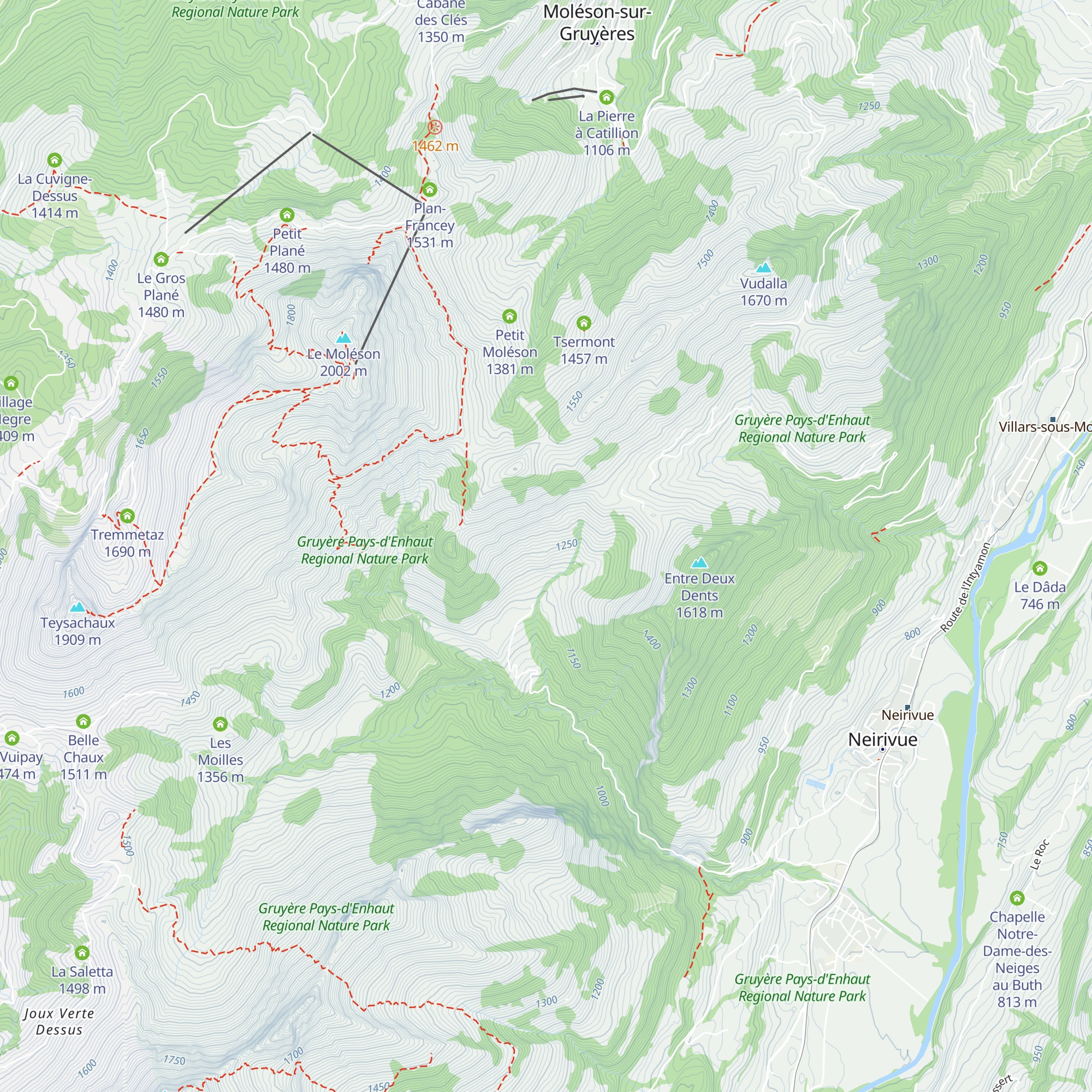 Les Traverses map