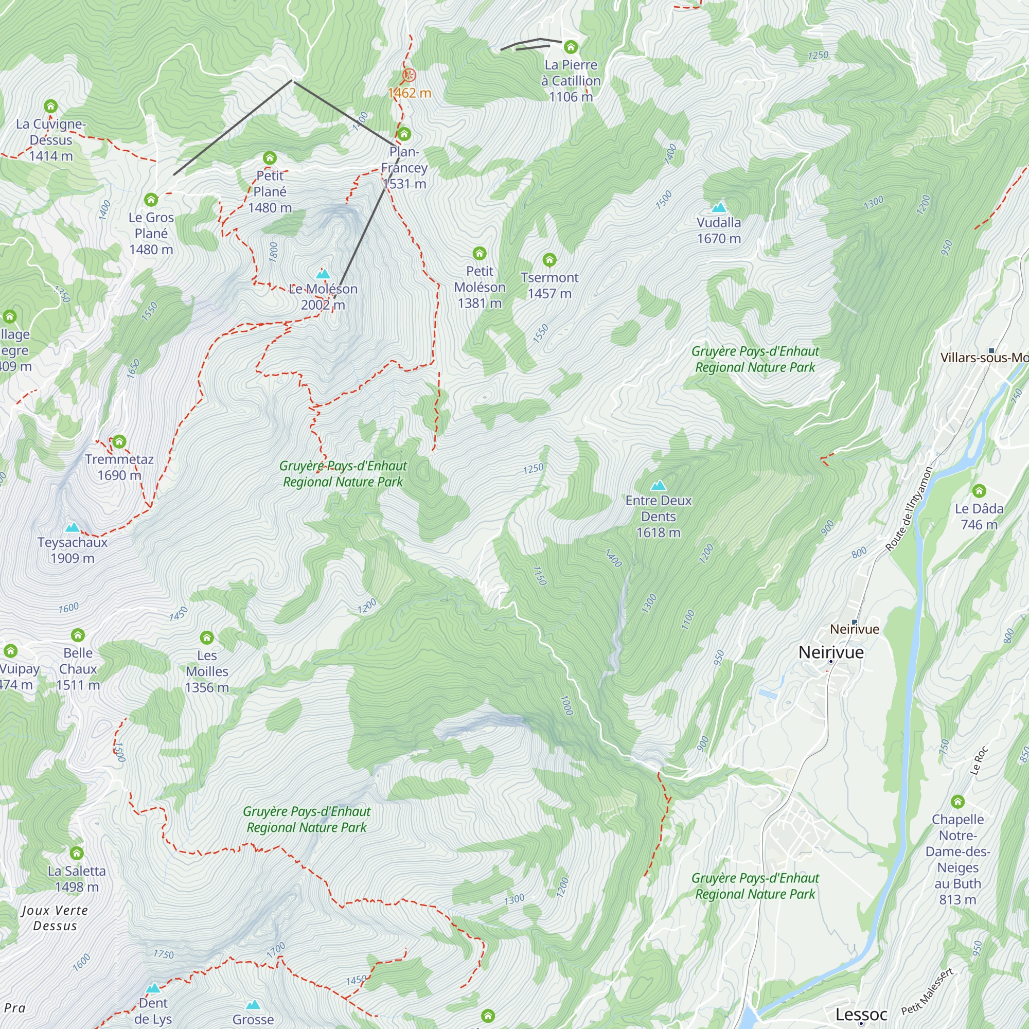 Les Trouriaux map