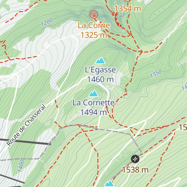 Map of La Cornette