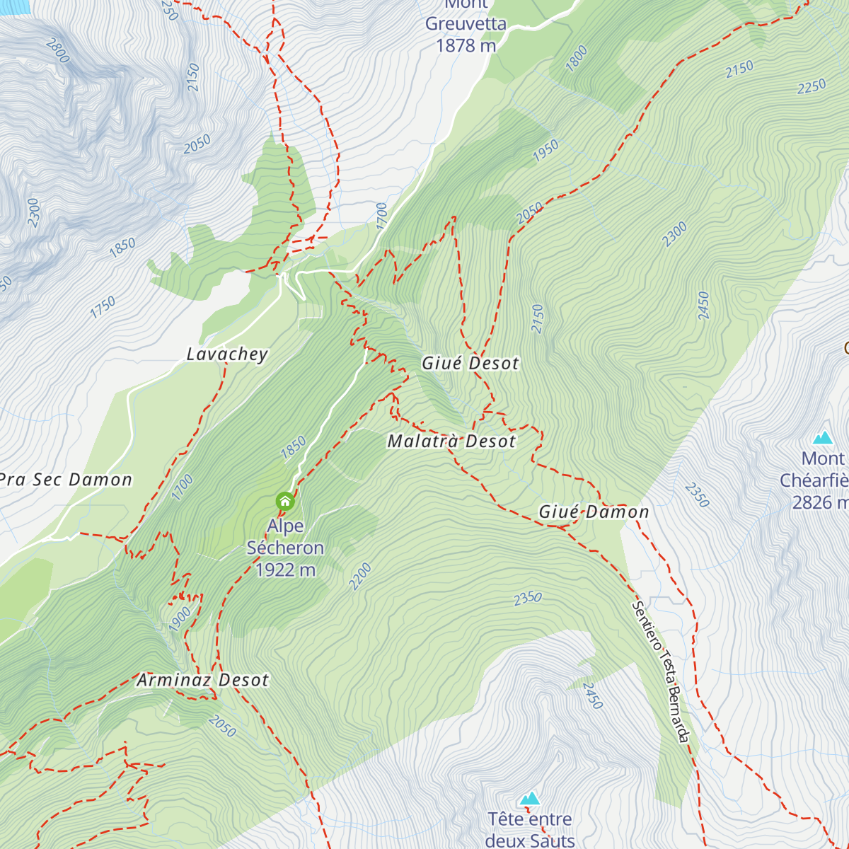 Rifugio Walter Bonatti map