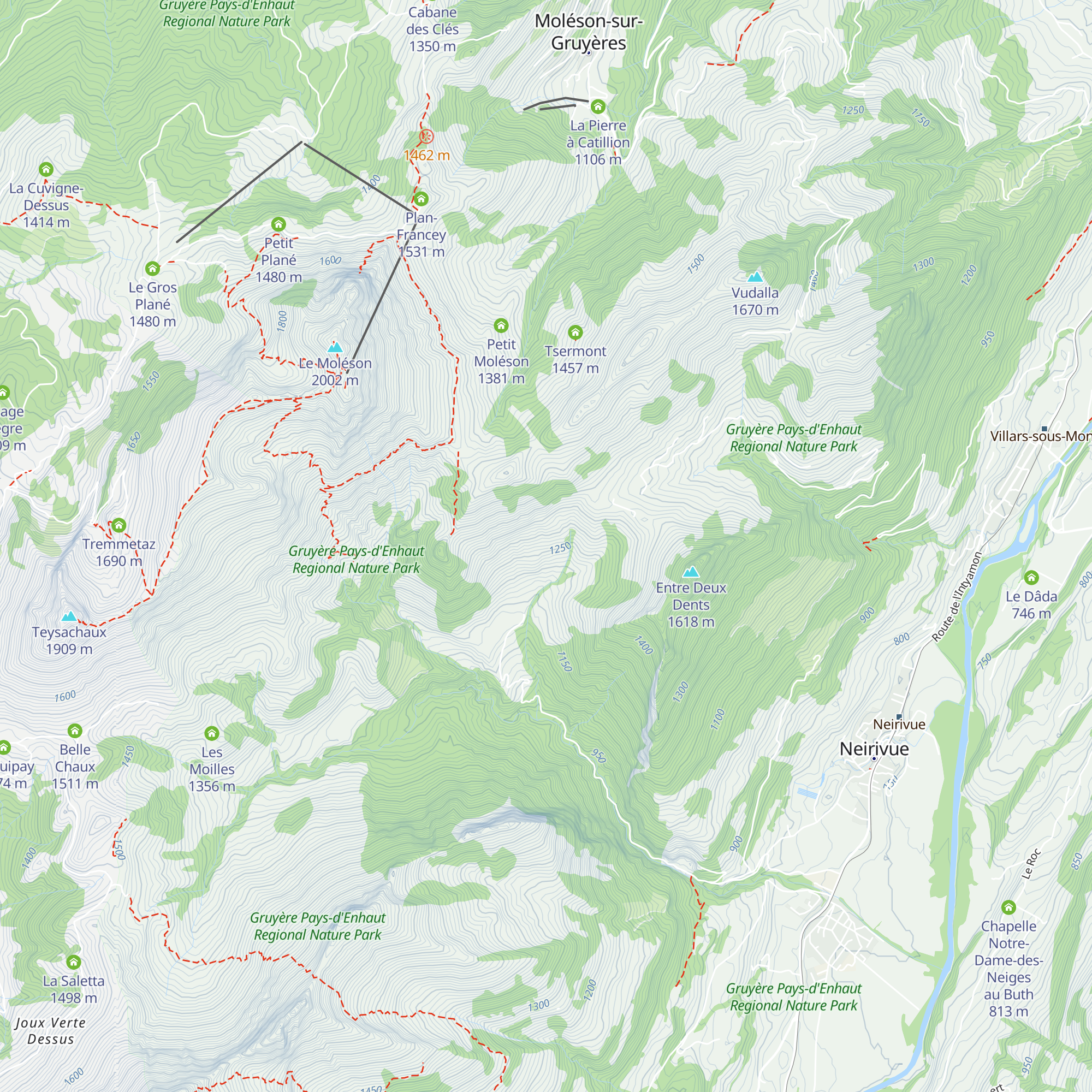 Les Traverses map