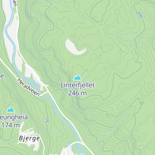 Map of Linterfjellet