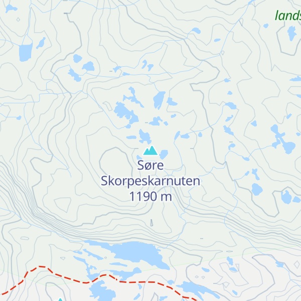 Map of Søre Skorpeskarnuten
