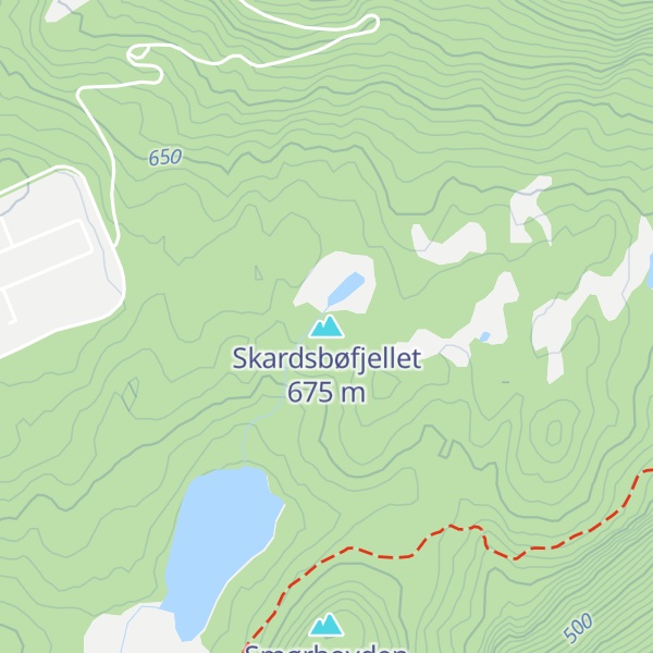 Map of Skardsbøfjellet