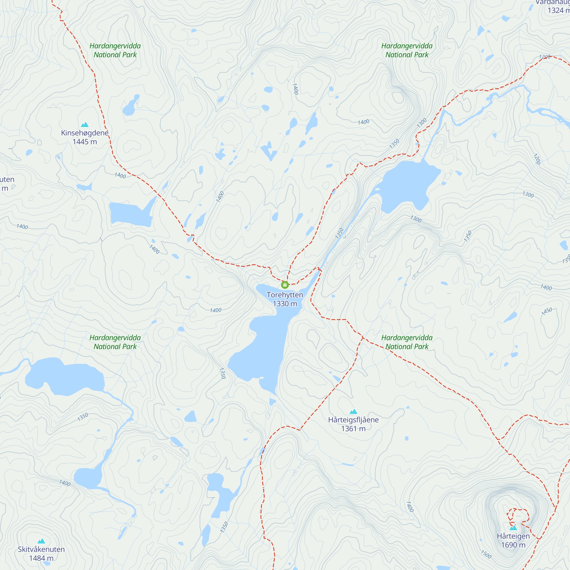 Torehytten map