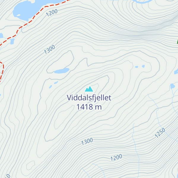 Map of Viddalsfjellet