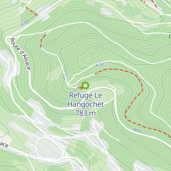 Map of Refuge Le Hangochet