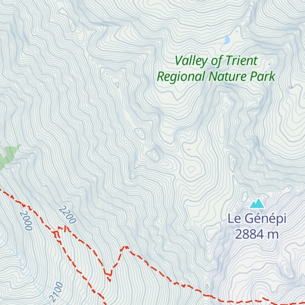 Map of Arête de la Lys