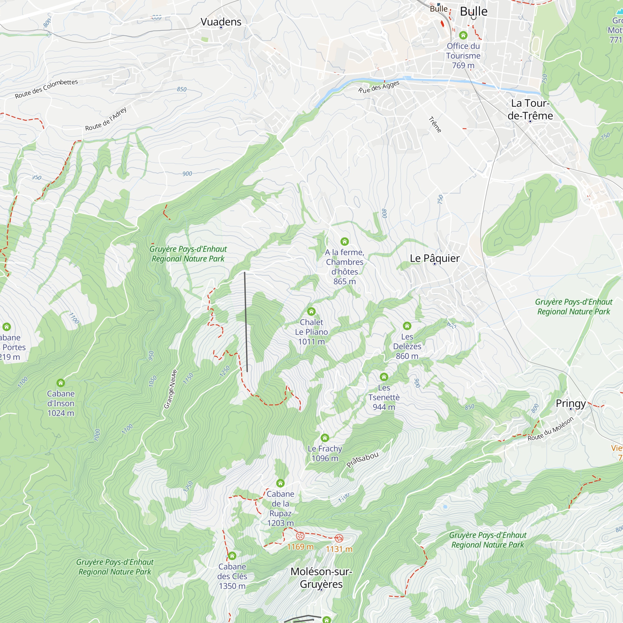 Chalet Le Pliano map