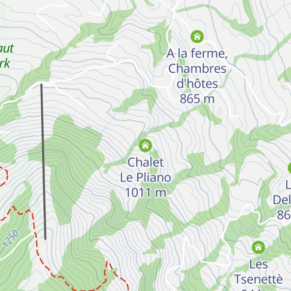 Map of Chalet Le Pliano