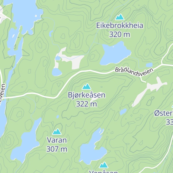 Map of Bjørkeåsen