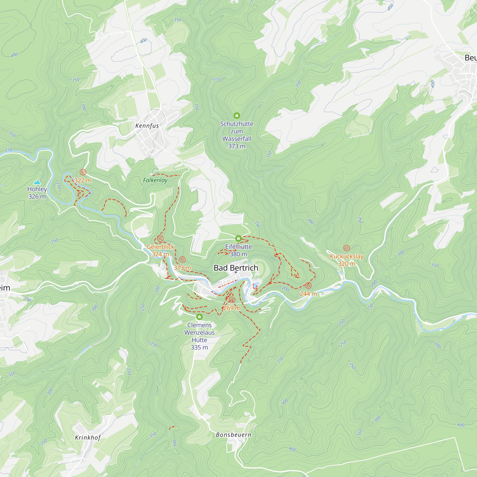 Eifelhütte map