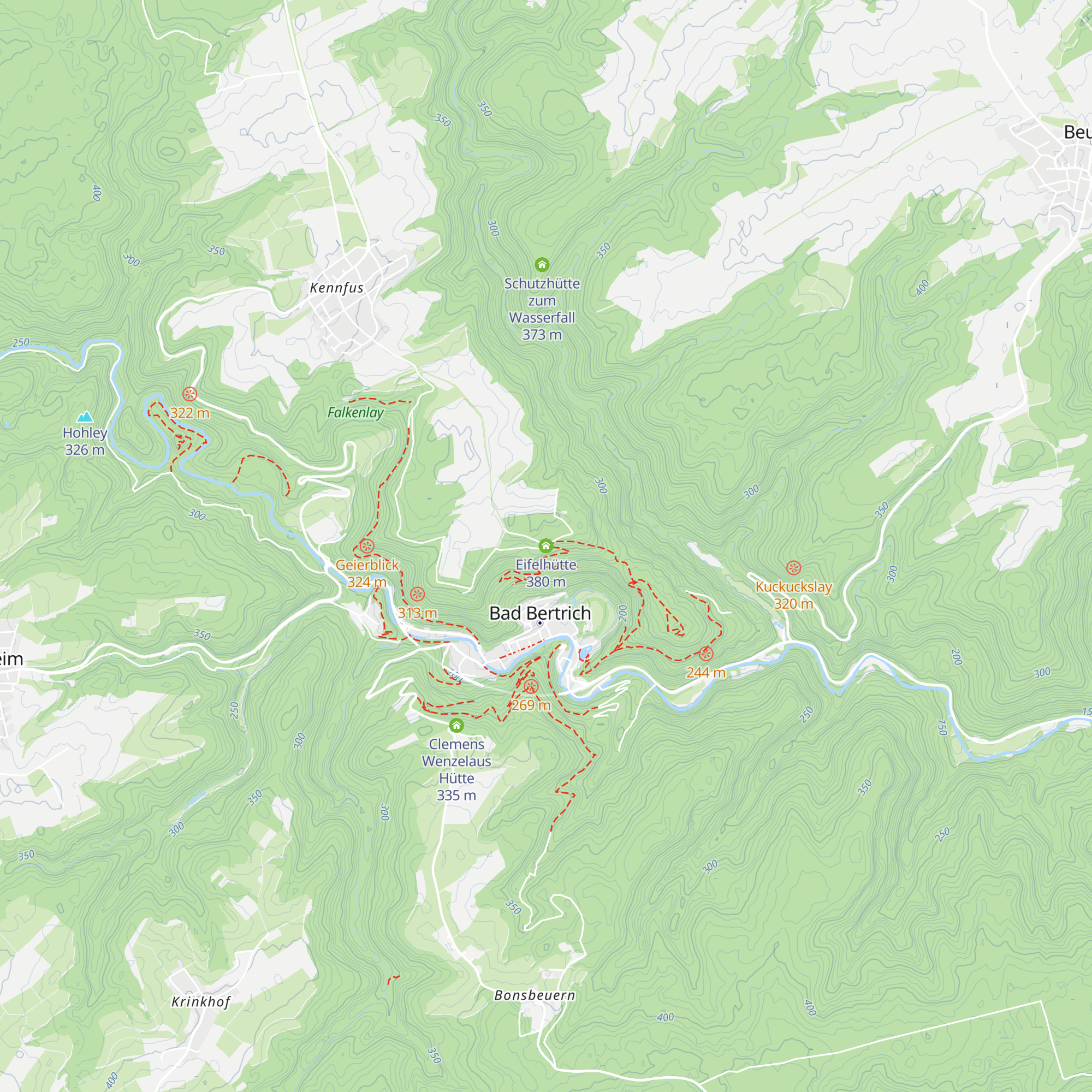 Eifelhütte map