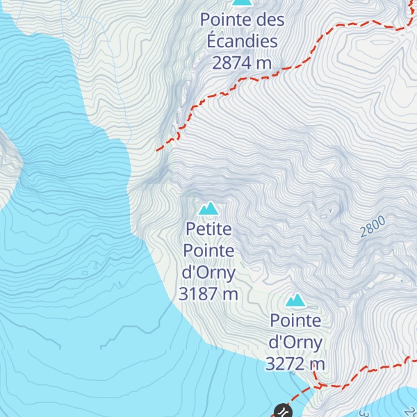 Map of Petite Pointe d'Orny