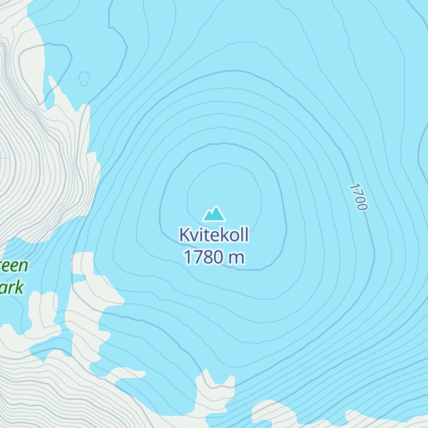 Map of Kvitekoll