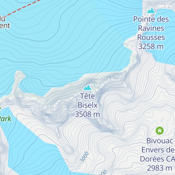 Map of Tête Biselx