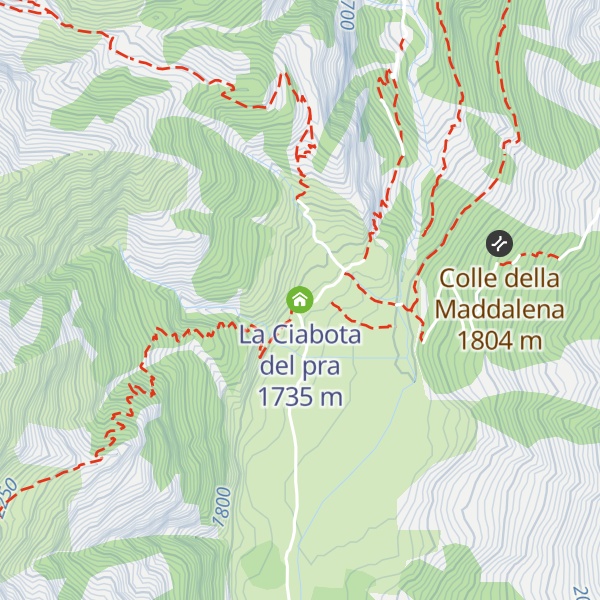 Map of La Ciabota del pra
