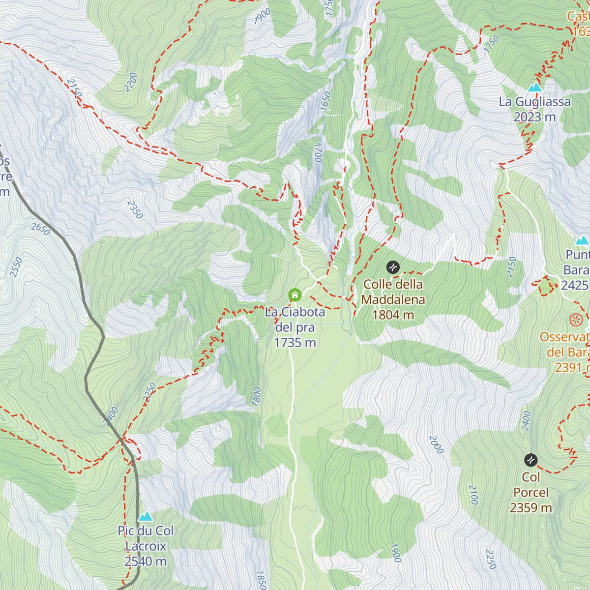 La Ciabota del pra map