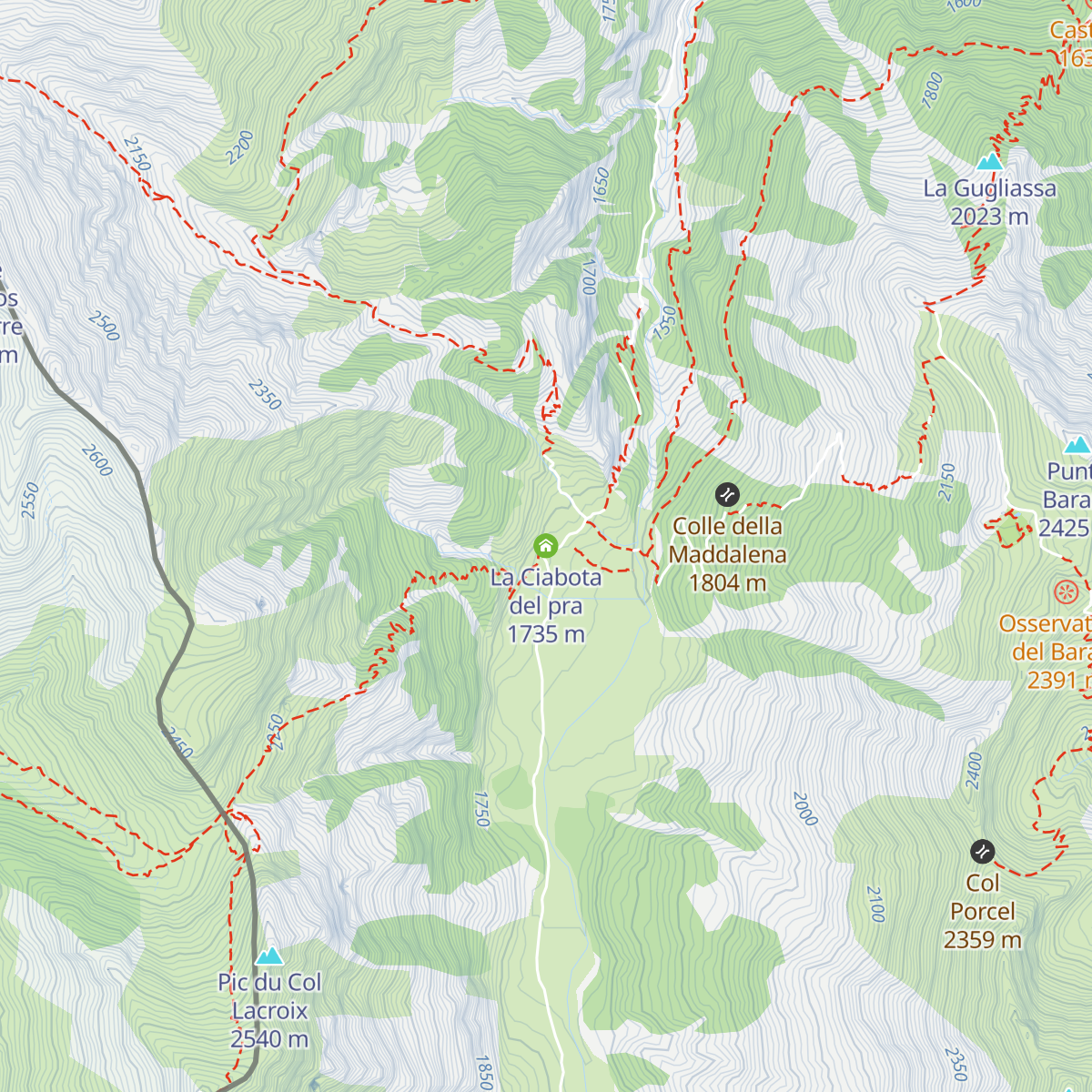 La Ciabota del pra map