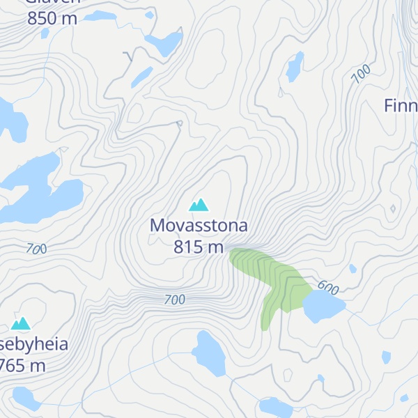 Map of Movassfjellet