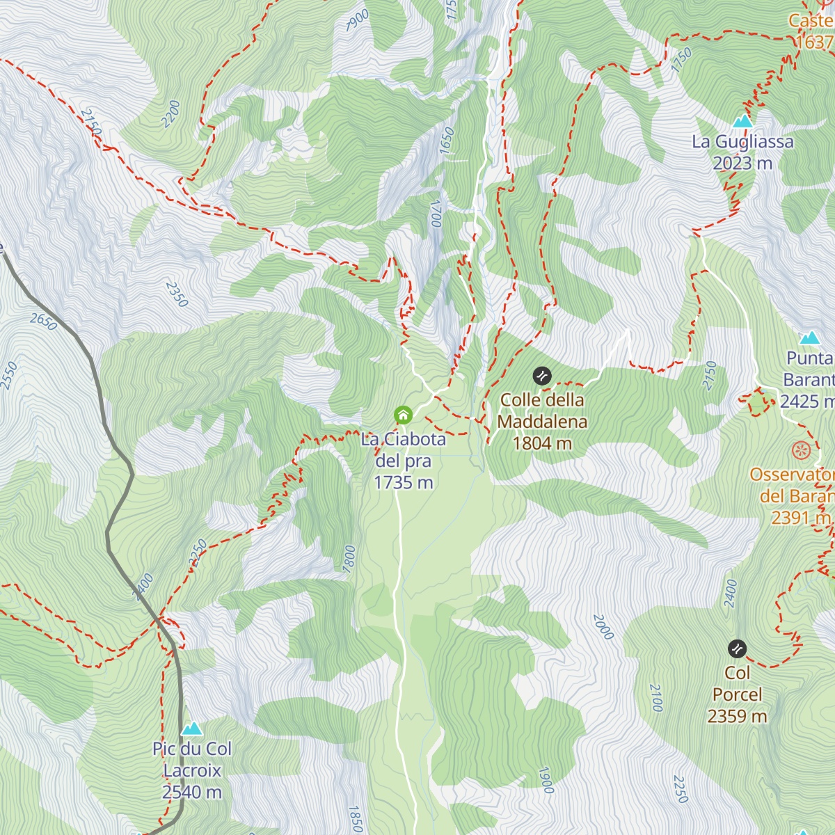 Rifugio Willy Jervis map