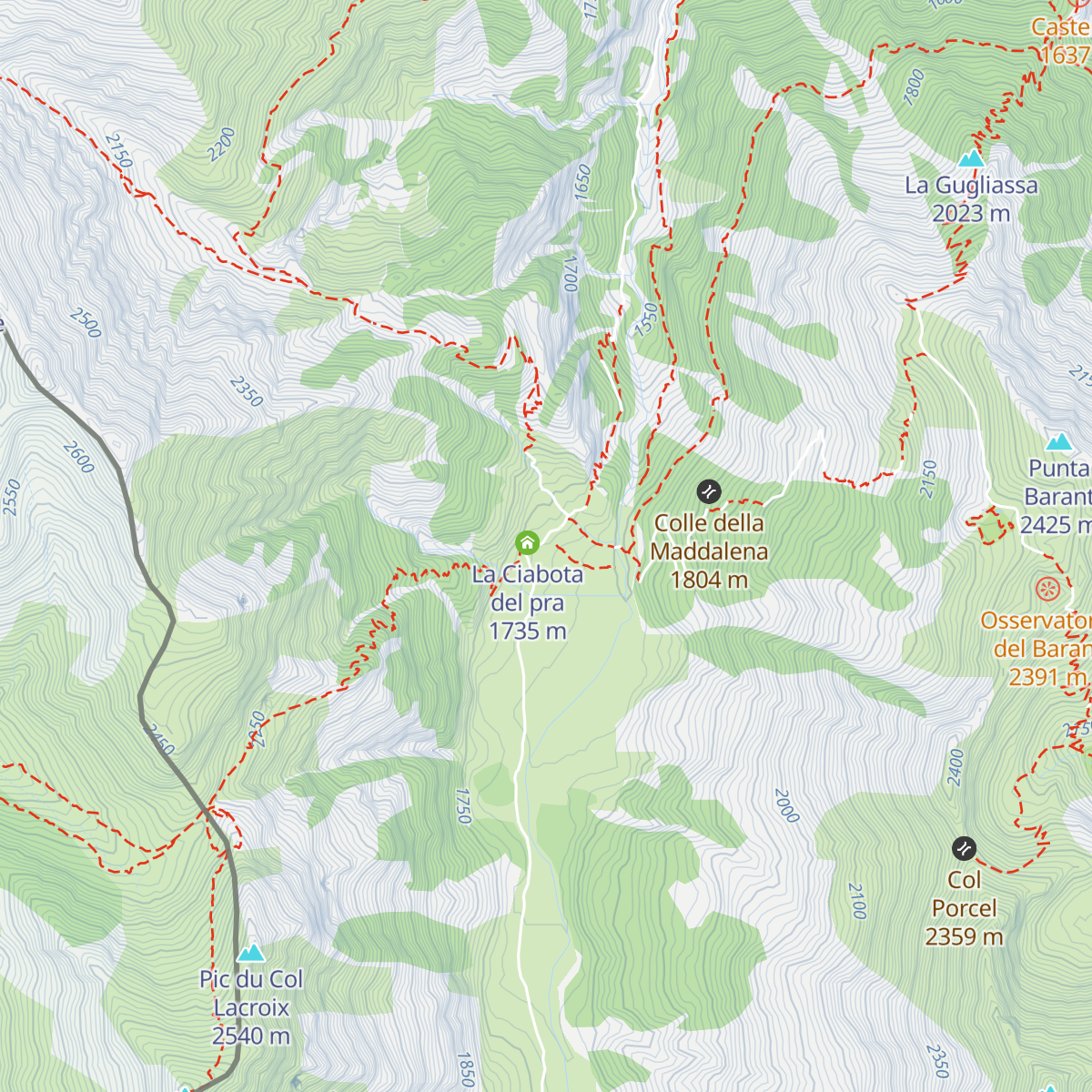 Rifugio Willy Jervis map