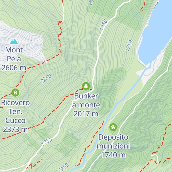 Map of Bunker a monte