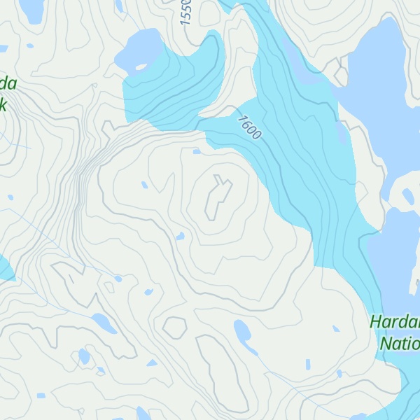 Map of East of Kvessenuten
