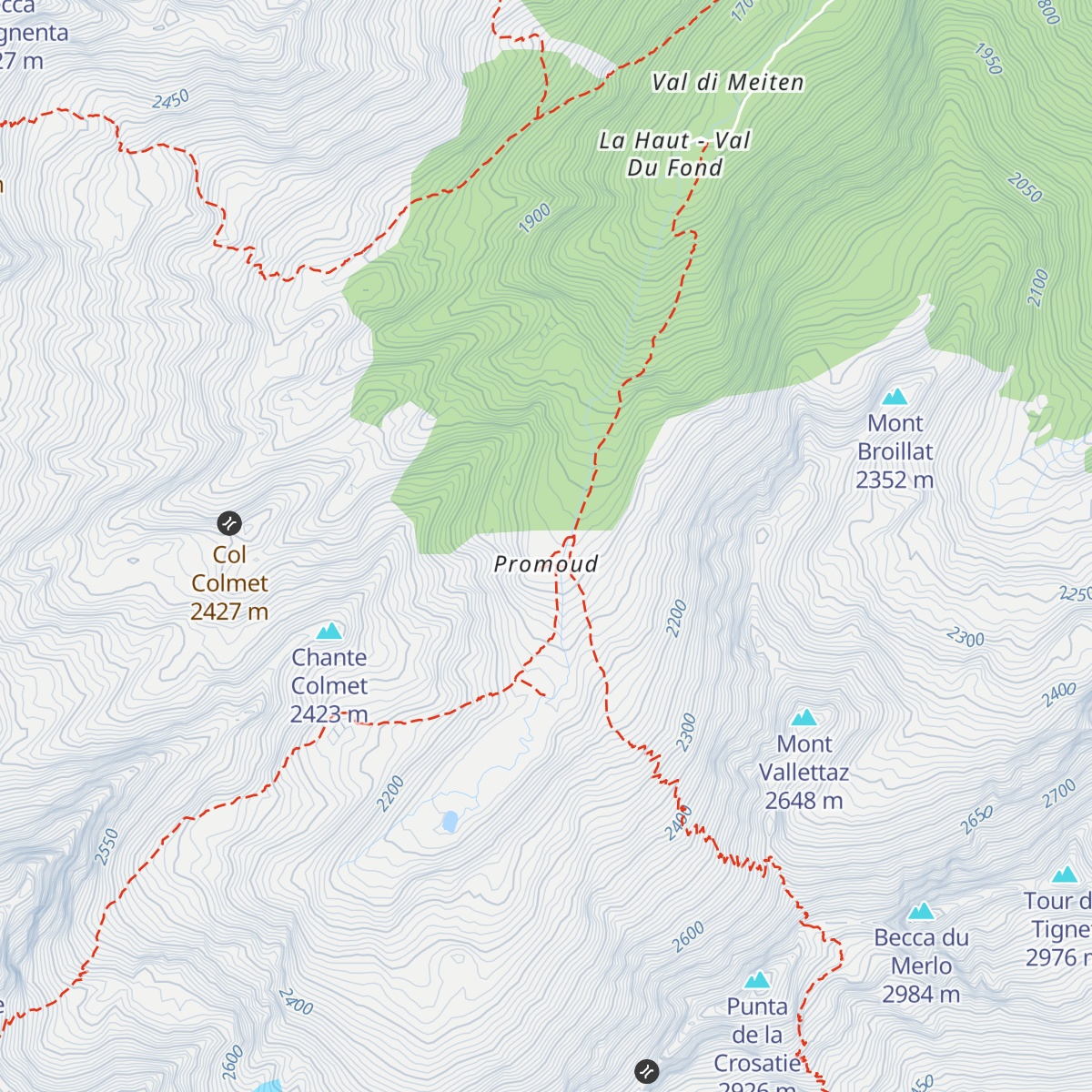 Ex Bivacco Promoud map