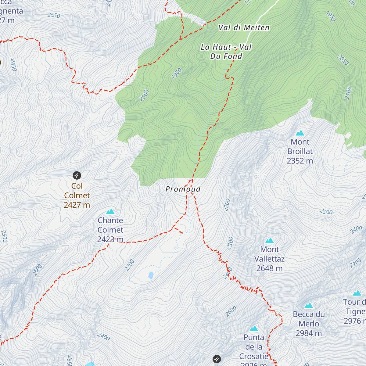 Ex Bivacco Promoud map