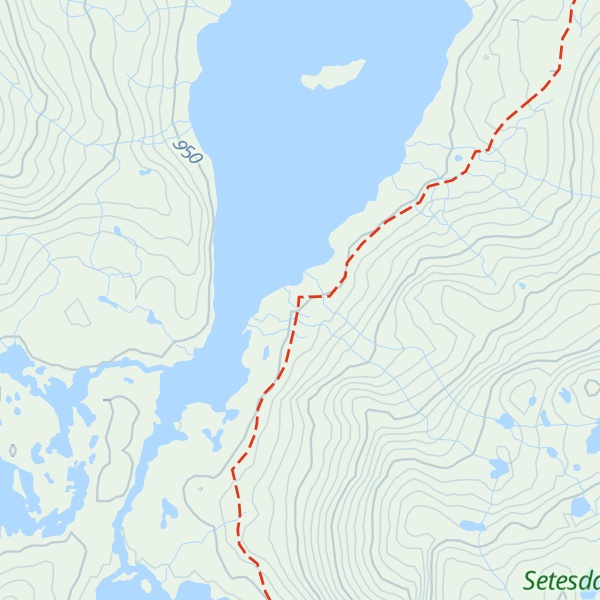 Map of Kringlevatn