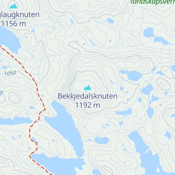 Map of Bekkjedalsknuten