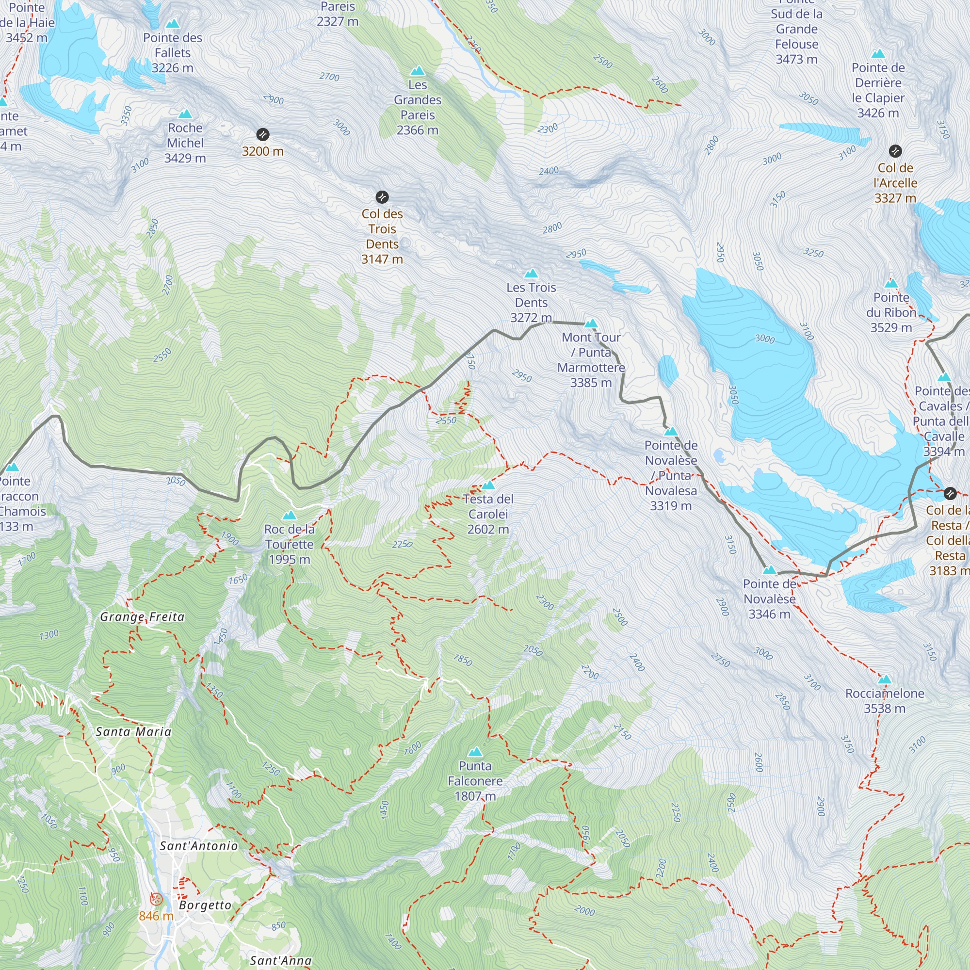 Rifugio Stellina map