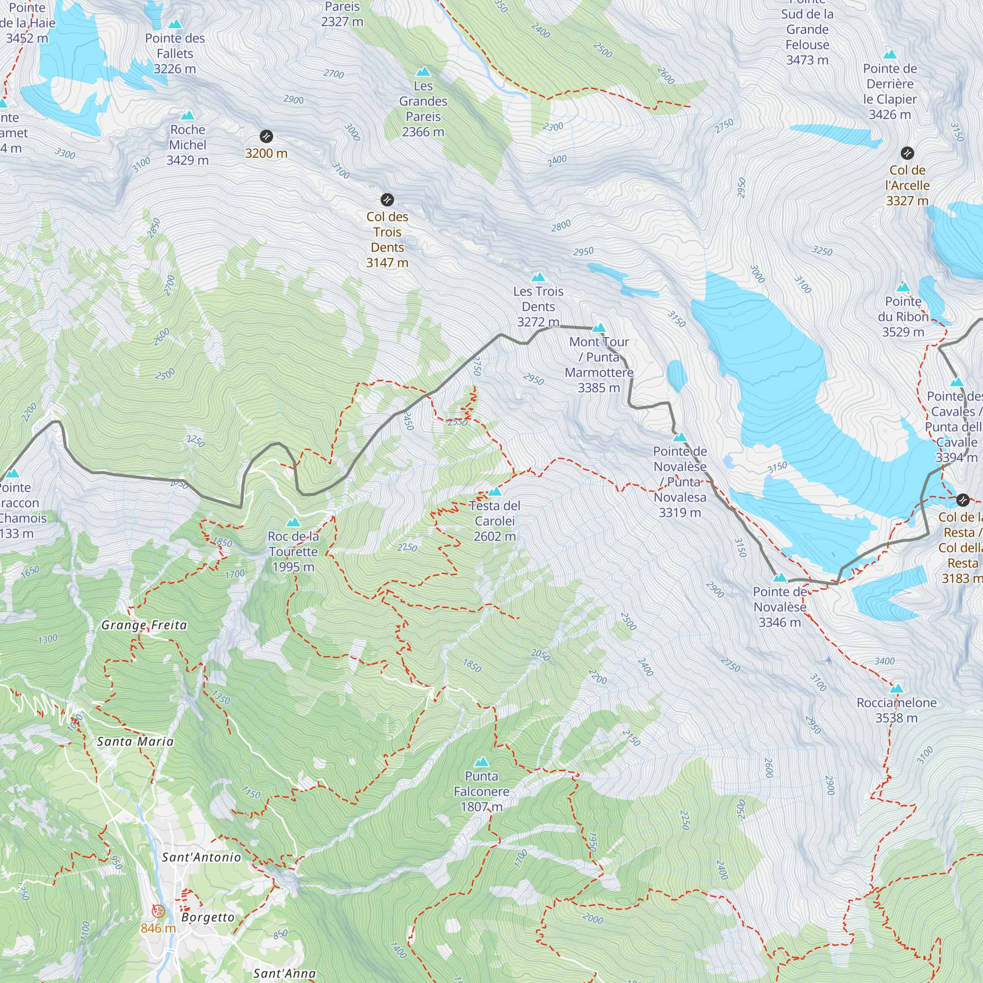 Rifugio Stellina map