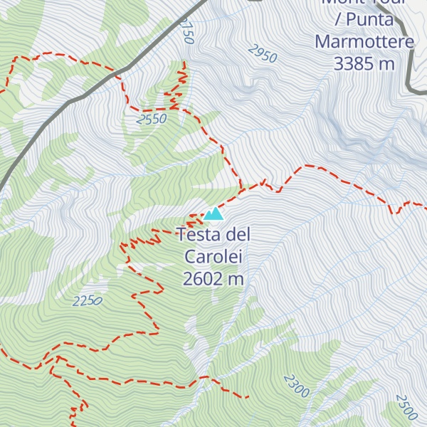 Map of Testa del Carolei