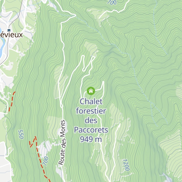 Map of Chalet forestier des Paccorets