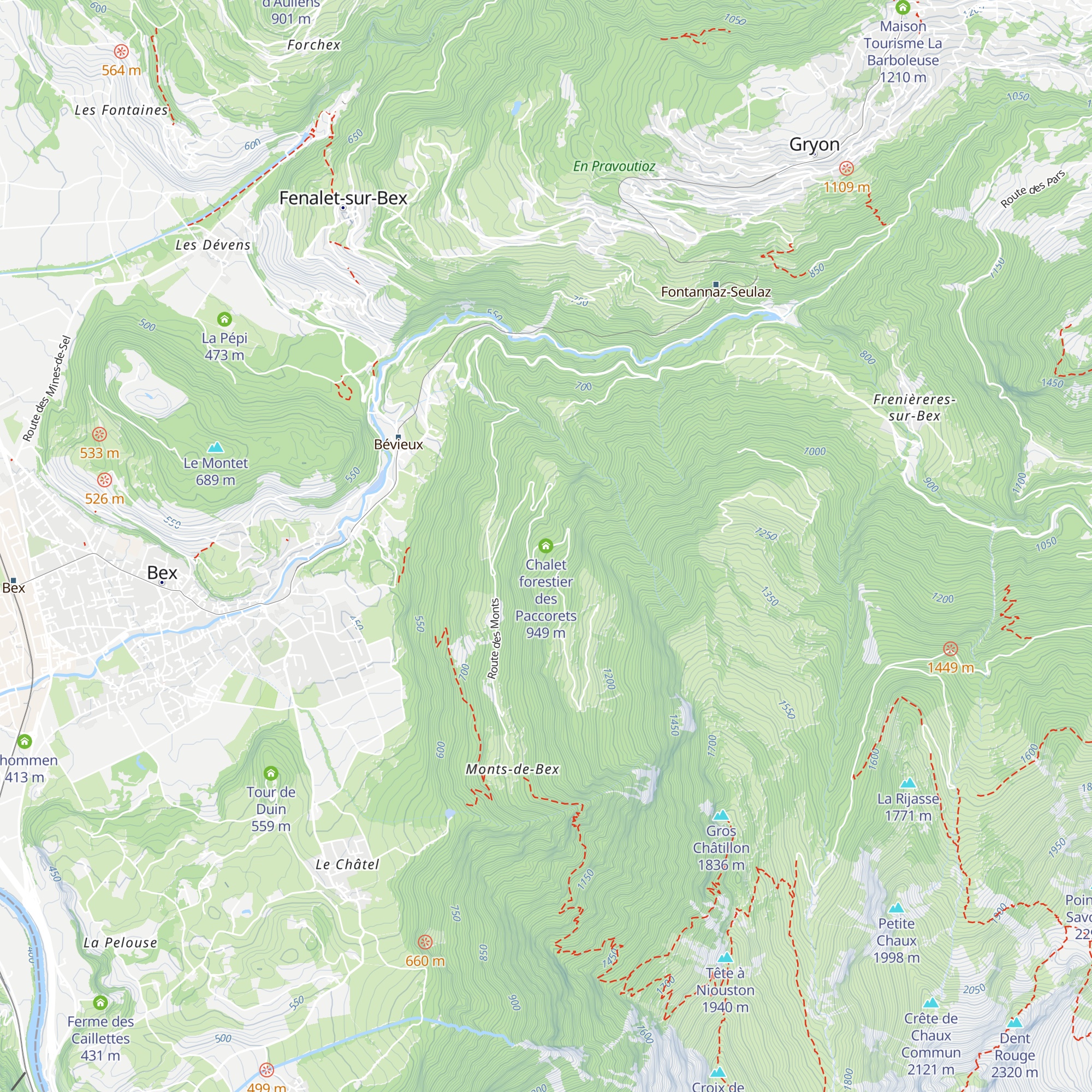 Chalet forestier des Paccorets map