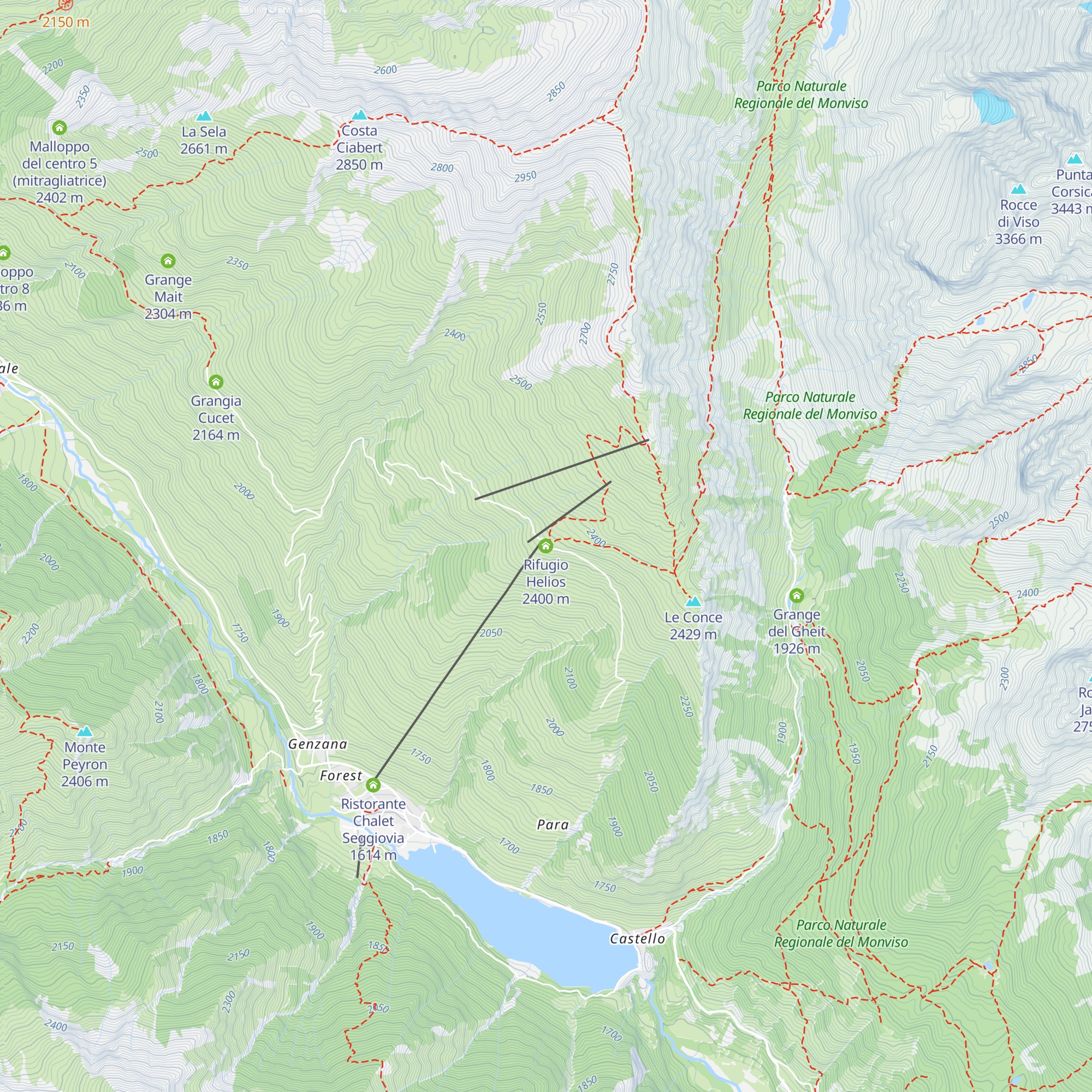Rifugio Helios map
