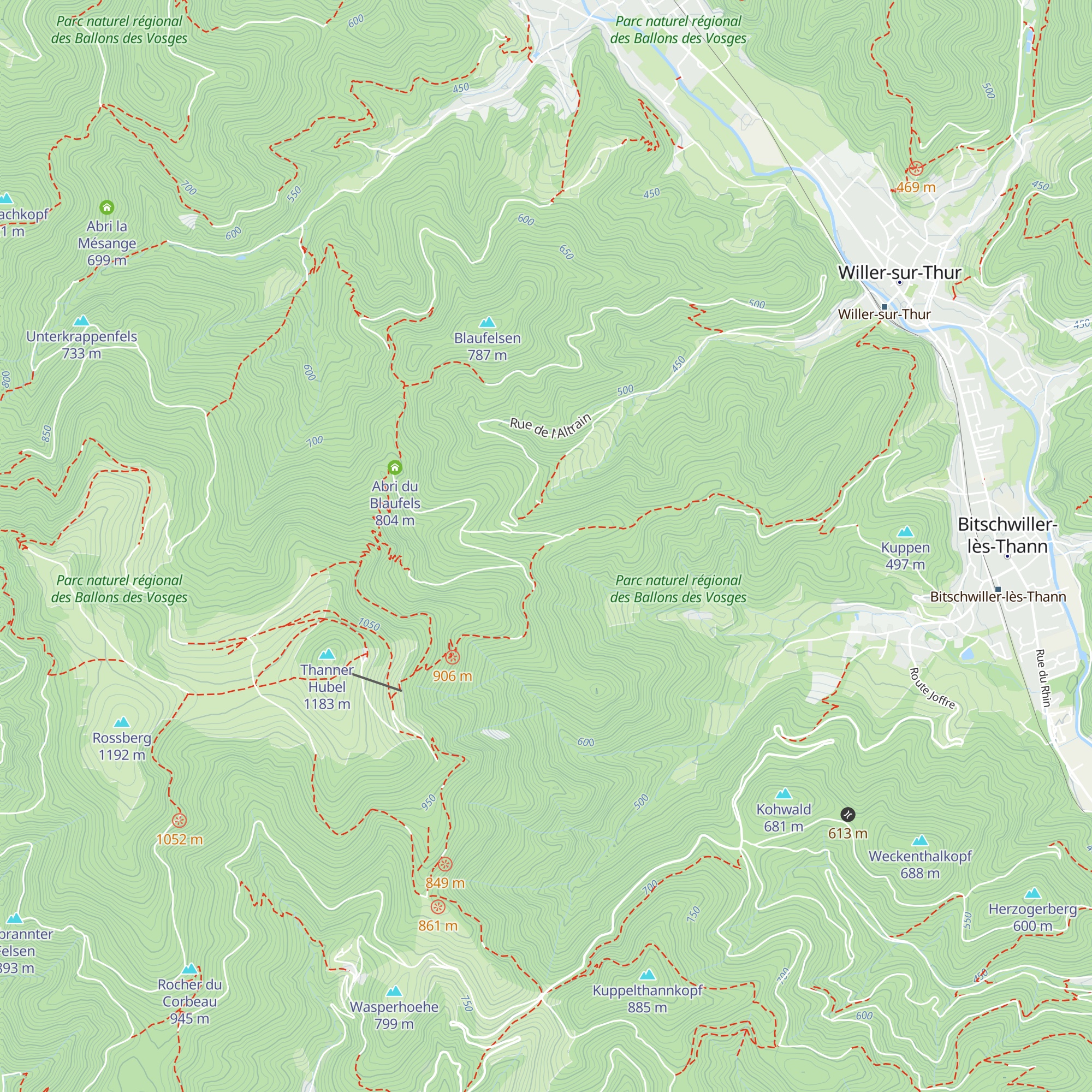 Vogesapfad husla map