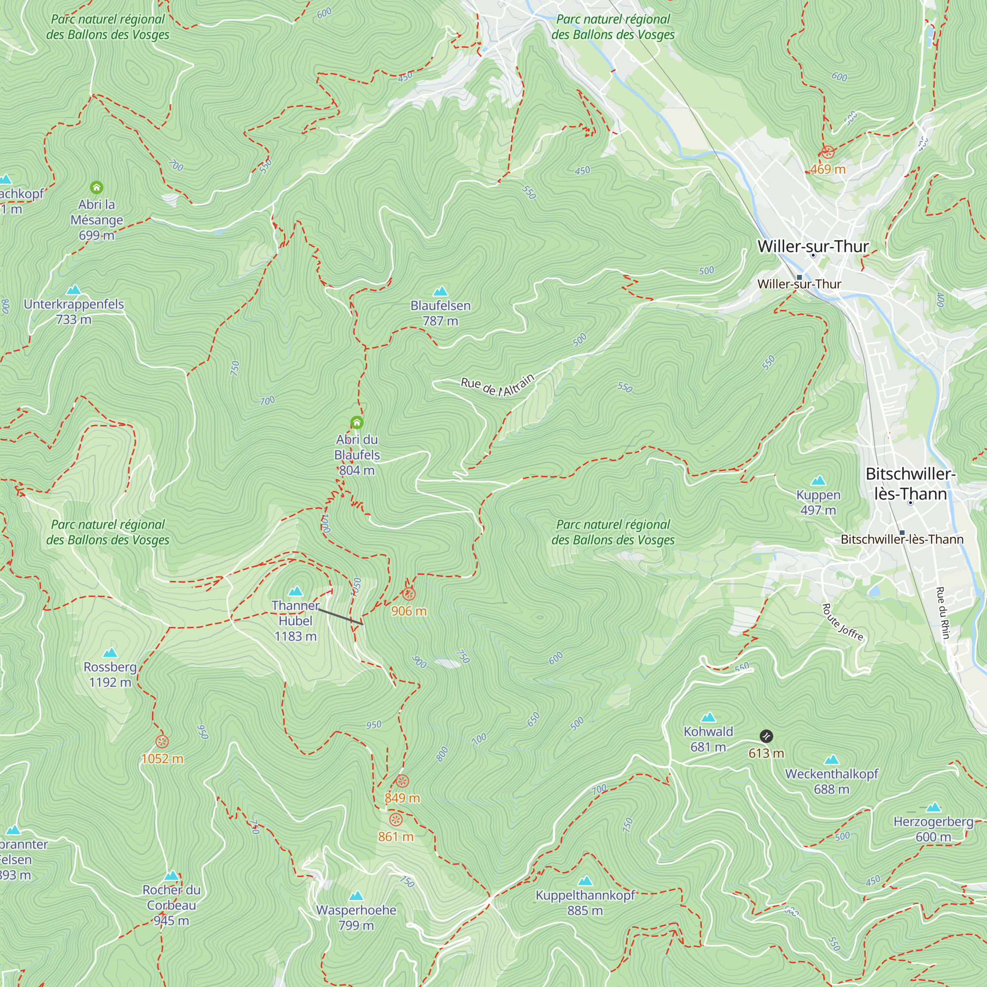 Vogesapfad husla map