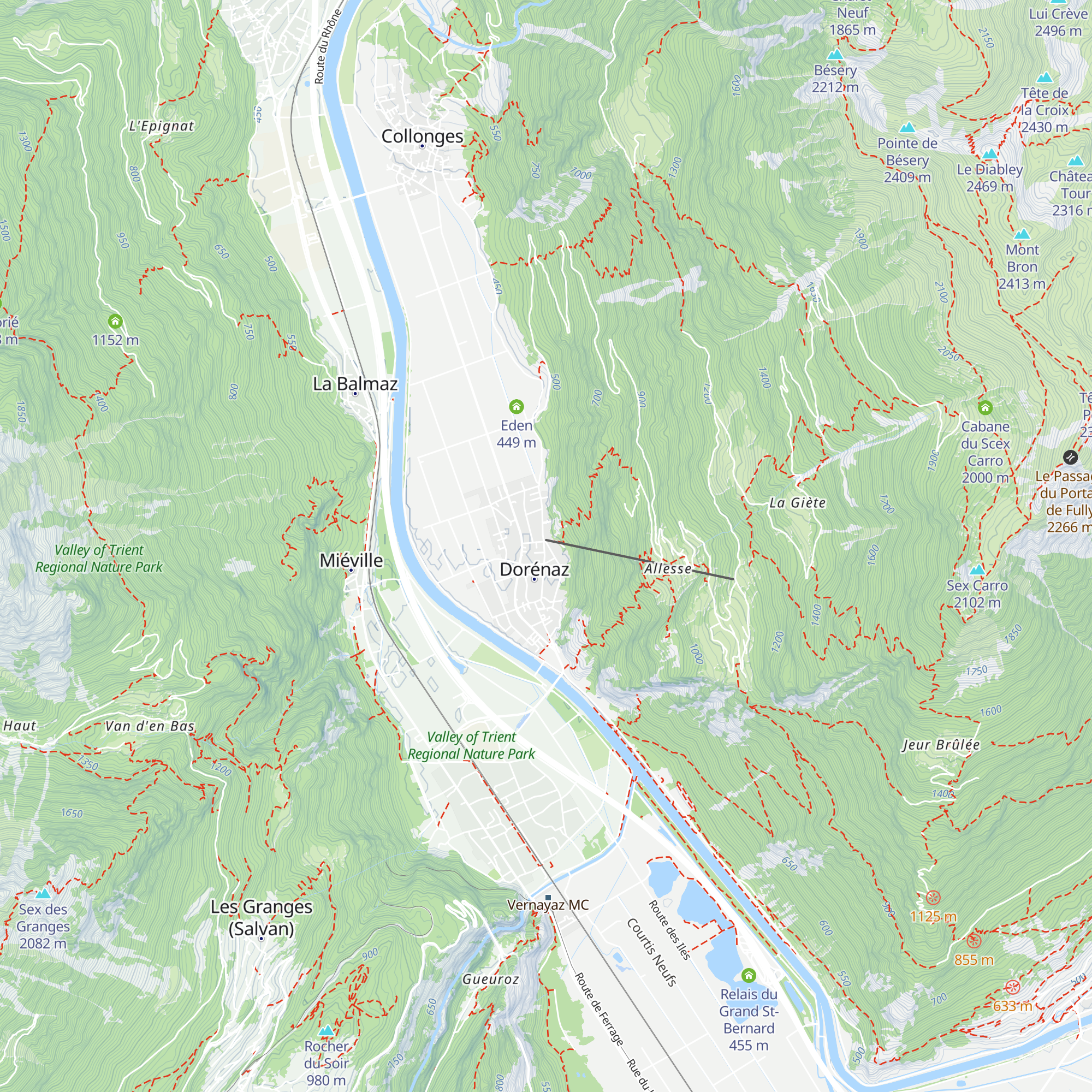 La Rose Rouge map