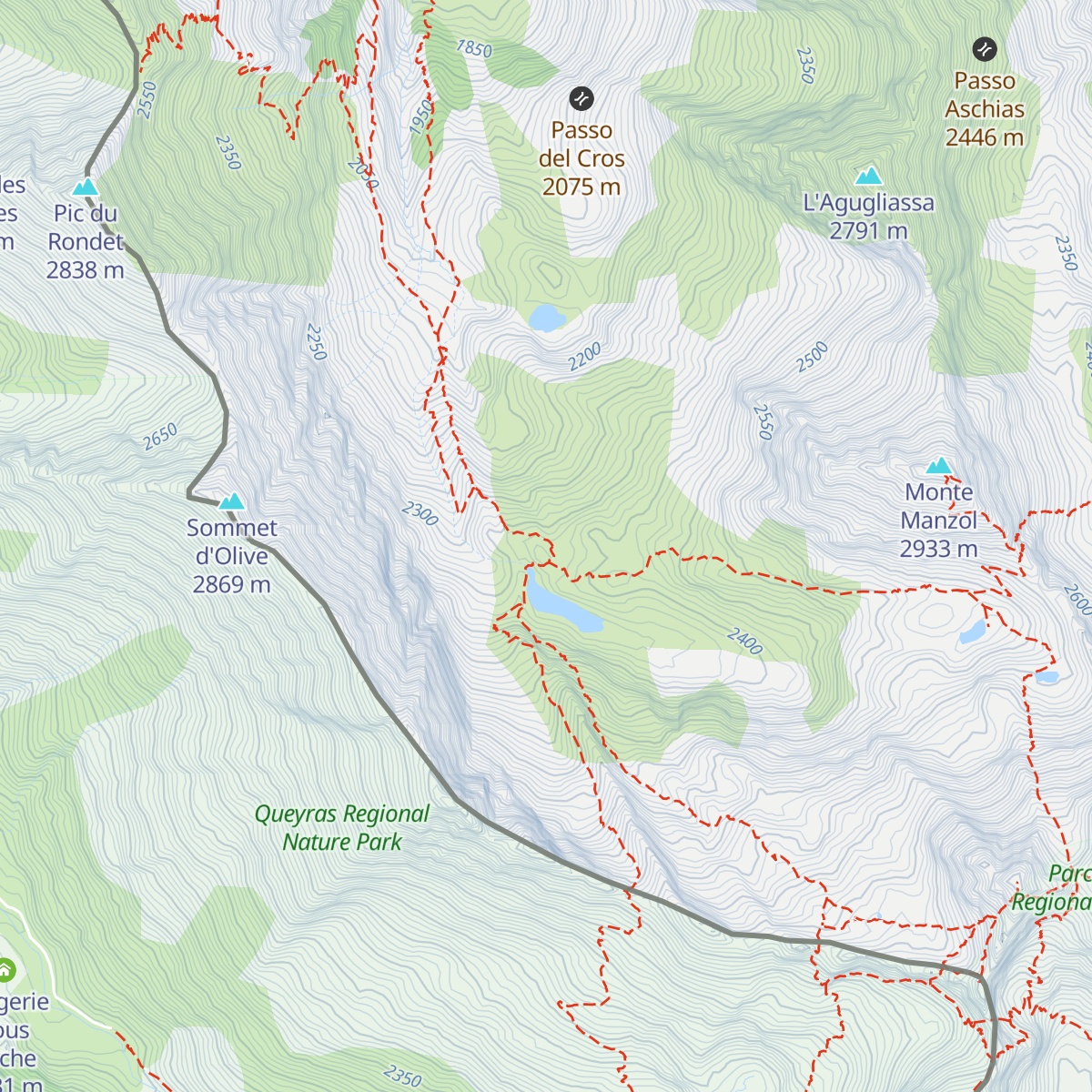 Rifugio Battaglione Alpini Monte Granero map