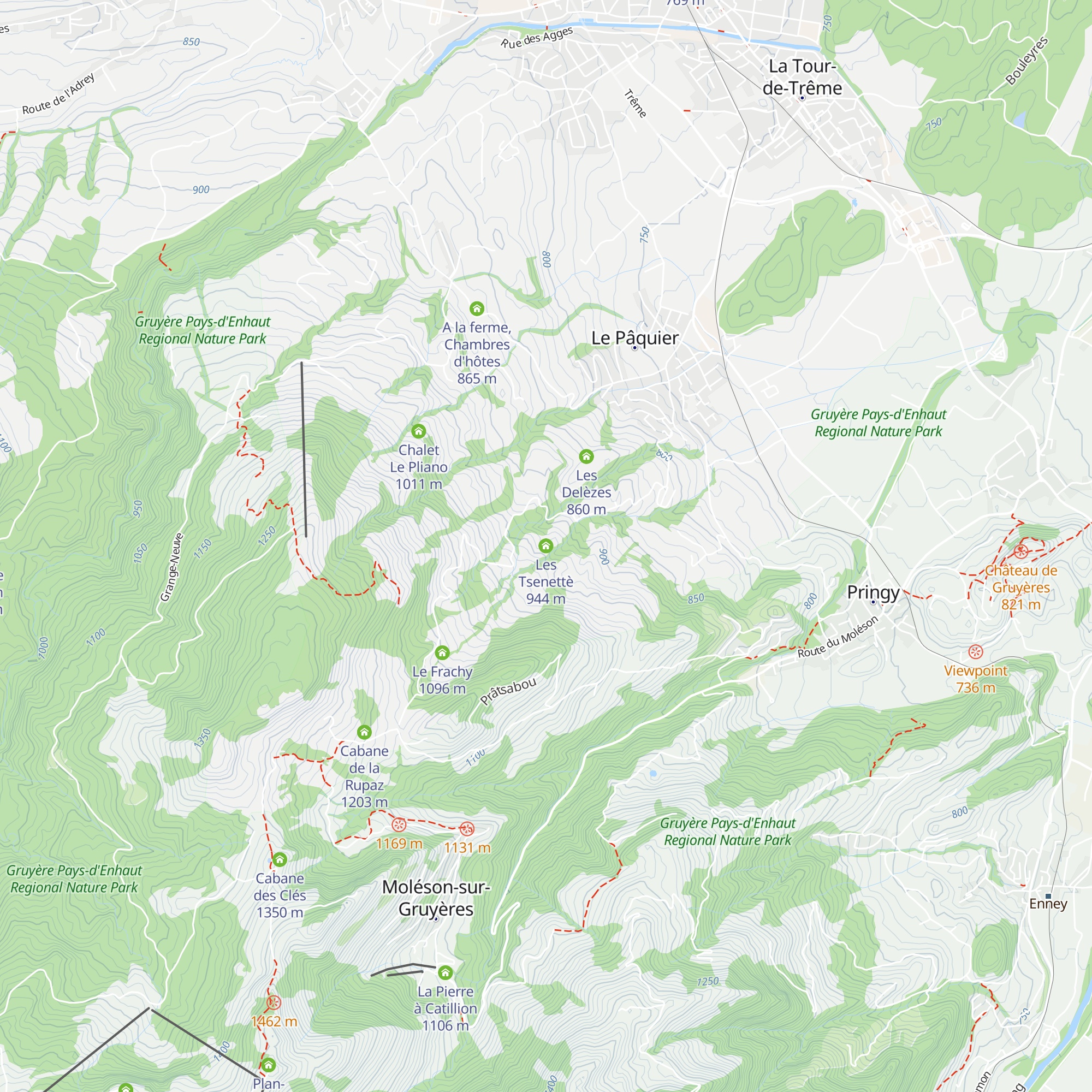 Les Tsenettè map