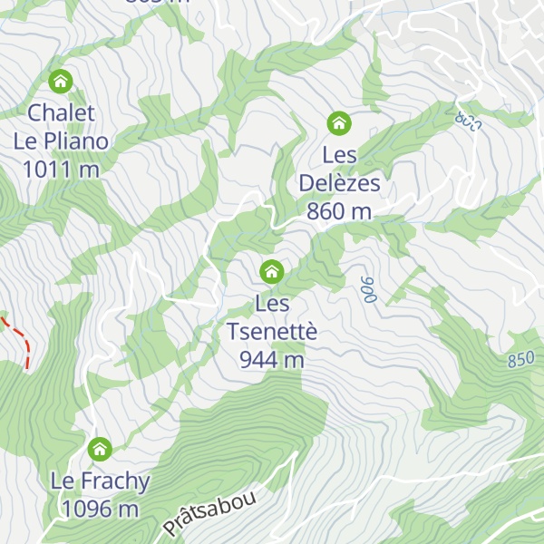 Map of Les Tsenettè