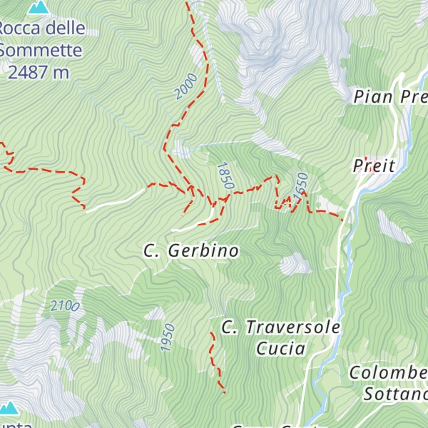 Map of Soleglio Bue