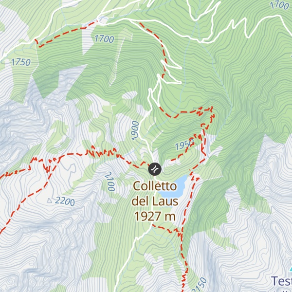 Map of Rifugio De Alexandris - Foches al Laus