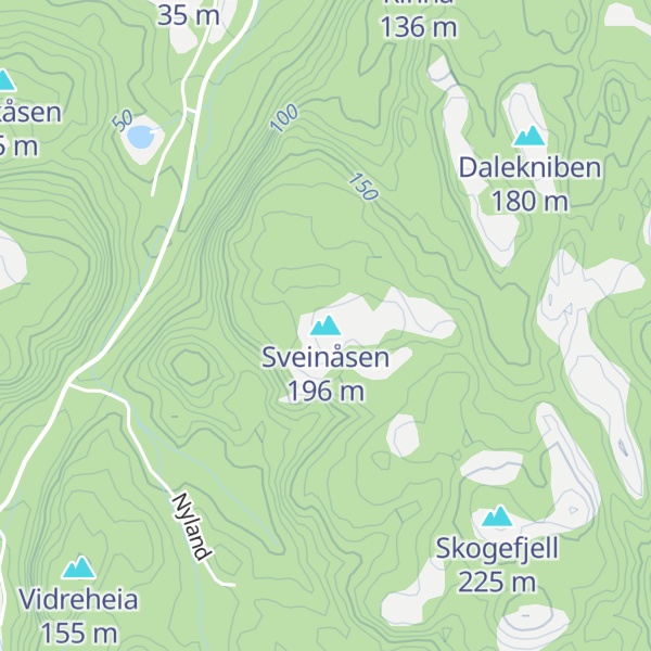 Map of Sveinåsen