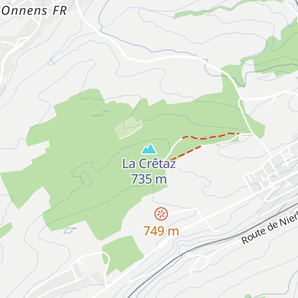 Map of La Crêtaz