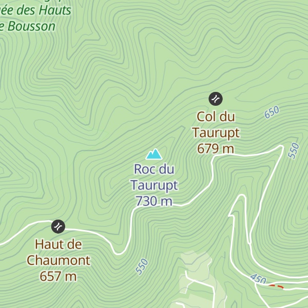 Map of Roc du Taurupt